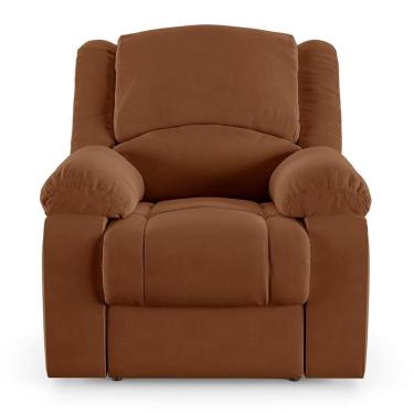 Imagem de Poltrona Do Papai Reclinável Sala De Cinema Barcelona Touch Massagem Usb Veludo Terracota