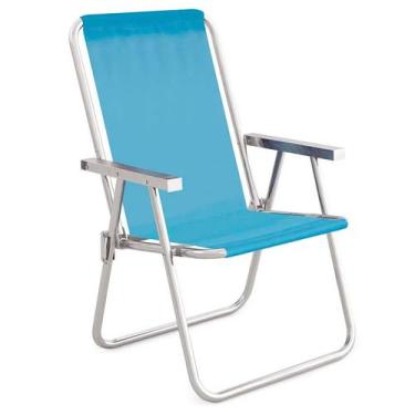 Imagem de Cadeira de Praia Piscina Alta Conforto Total Alumínio Sannet até 120 K