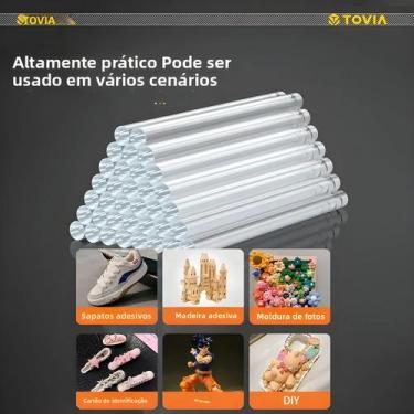 Imagem de Bastões De Cola Quente Translúcidos De 7mm E 100mm EVA, 60 Ou 120 Unid