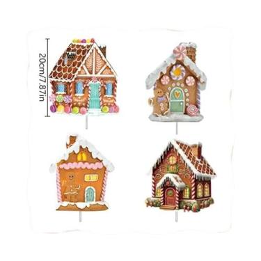 Imagem de Enfeites De Natal Grandes E Fofos: Boneco De Gengibre, Casa De Doces, 