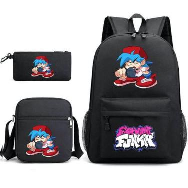 Imagem de Mochila 3 unidades/conjunto Black Fridays Nights School Bag Anime - yi