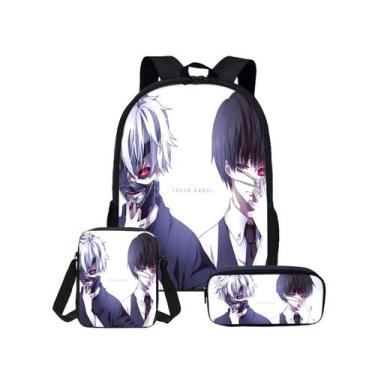 Imagem de Conjunto de mochilas escolares Tokyos Ghouls, 3 unidades para crianças