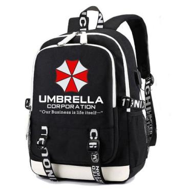 Imagem de Mochila Resident Evil Umbrella Corporation Anime Oxford - yiweisai