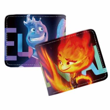Imagem de Carteira Elementals Anime Characters Slim Bifold em couro PU - Yiweisa