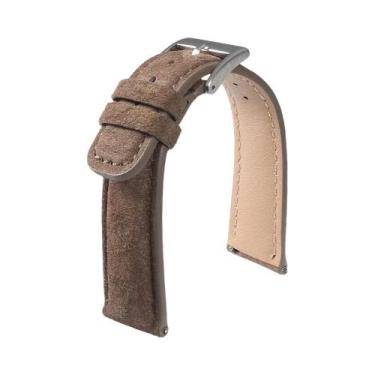 Imagem de Pulseira De Relógio Masculina De Couro Camurça Vintage Macio Com Liber