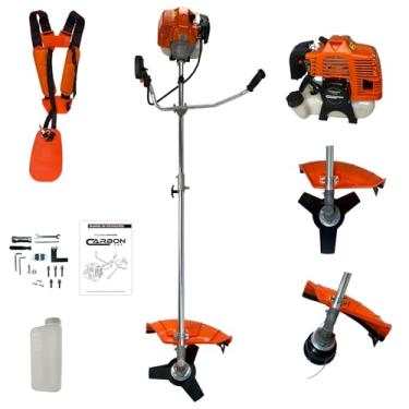 Imagem de Roçadeira Gasolina Bipartida Profissional 52cc 2,5HP Muito Potente, com Lâmina 3 Pontas, Cinto Duplo Almofadado e Carretel Nylon Carbon Fak
