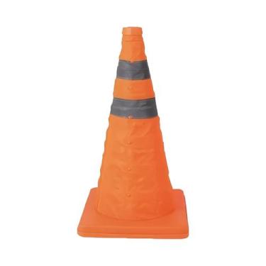 Imagem de Cone De Trânsito Refletivo Dobrável De 18 Polegadas, Barreira De Emerg