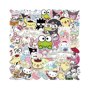 Imagem de Adesivos Kawaii Kuromi Keroppi Sanrio Mistos Para DIY, Decoração De Te