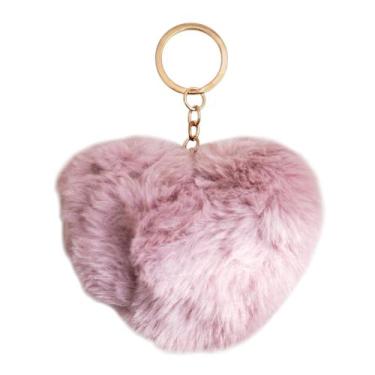 Imagem de Chaveiro Coração de Pelucia Presente Dia dos Namorados Mãe - LW Gifts,
