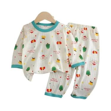 Imagem de Conjunto De Roupas Com Estampa De Urso Bebê, Pijama De Algodão De Mang