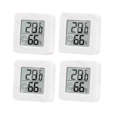 Imagem de Termômetro Digital Interno E Higrômetro, 4 Peças, Mini Medidor De Temp