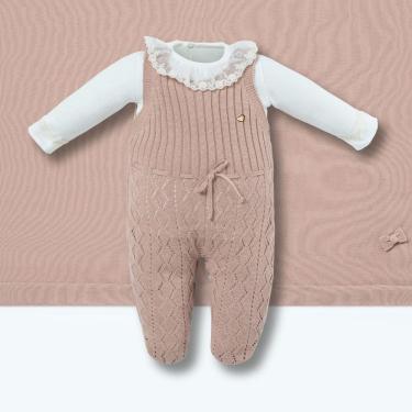 Imagem de Saída de Maternidade Bebê Tricot Menina Rose Babados - Hug