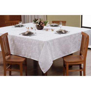 Imagem de Toalha De Mesa Jacquard Branca 1,40m x 1,00m