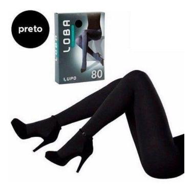 Imagem de Meia calça loba fio 80 opaca acrílico glusset colors feminina, G, Pret