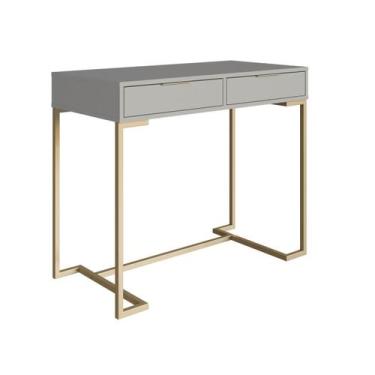 Imagem de Escrivaninha Penteadeira com 2 Gavetas P1039 Champagne/Arenas - Placa 