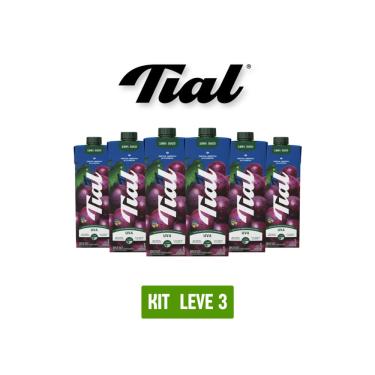 Imagem de Suco Tial 100% Uva 1L - Kit 6 Unidades