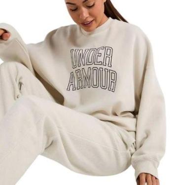 Imagem de Moletom Under Armour Feminino RIval Flecce OS Vars Creme-Feminino