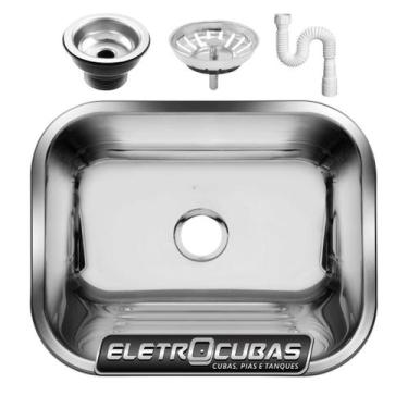 Imagem de Tanque Inox Eletrocubas Brilho 50x40 30l Sobrepor Embutir