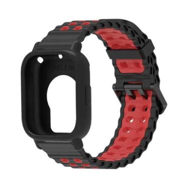 Imagem de Pulseira De Silicone Bicolor Estilo Marine Band Para Redmi Watch 5 Act