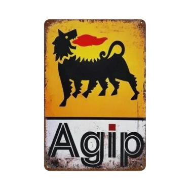 Imagem de Placa De Metal Vintage Para Motocicleta E Carro, Com Tema De Óleo E Ga