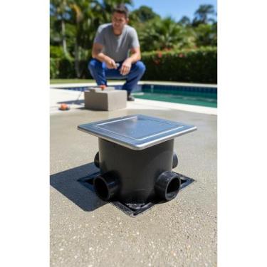 Imagem de Caixa Passagem Piscina Inox: Adaptação Universal - Congratulations Sto