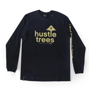 Imagem de Camiseta Manga Longa LRG Hustle Trees - Preto/Verde Acabate-Masculino