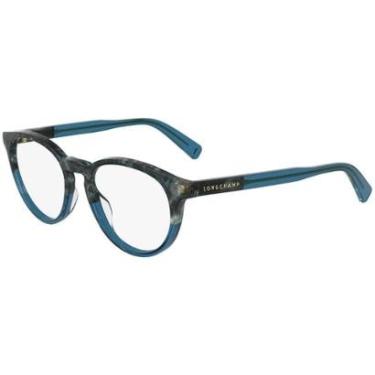 Imagem de Armação de Óculos Longchamp LO2752 408 - Azul Striped 49-Feminino
