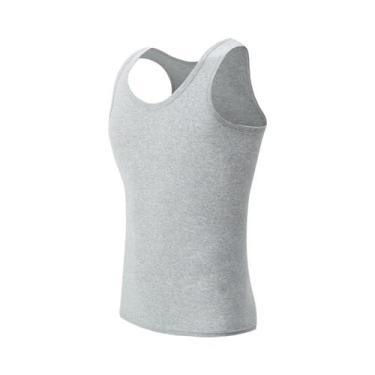 Imagem de Camiseta Masculina De Algodão Sem Mangas Para Todas as Estações, Ajust