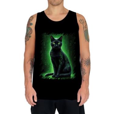 Imagem de Camiseta Regata de Gato Oráculo Hacker Binário Mat 8 - Kasubeck Store®