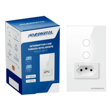 Imagem de Interruptor Tomada Inteligente Wifi Novadigital 2 Teclas Bot - Congrat
