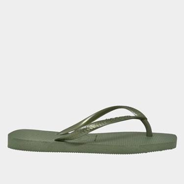 Imagem de Chinelo Dedo Feminino Casual Dia a Dia Praia Passeio Bico Quadrado Havaianas Slim Squar...
