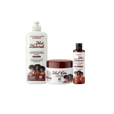 Imagem de Kit ativador mel natural 500ml + mel cola 250g + óleo 60ml - TRIHAIR