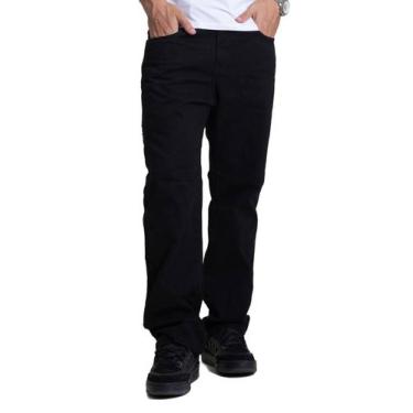 Imagem de Calça Sarja Sawary Relaxed - 282495 - preto 44, Preto, 44