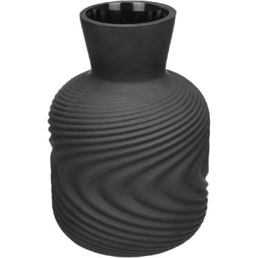 Imagem de VASO DECORATIVO ENFEITE PLANTA APARADOR GARRAFA VIDRO 20x13x13cm PRETO