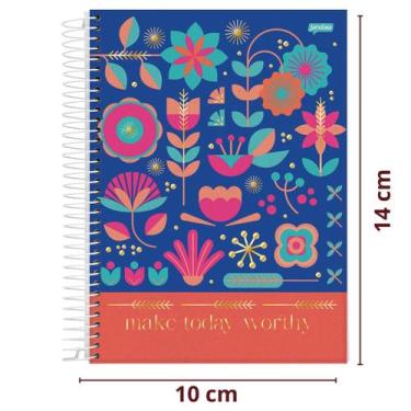 Imagem de Caderneta Pequena 1/8 80 Fls Eco Linea Kraft Floral  - jandaia