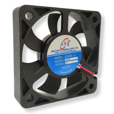 Imagem de Cooler Mini Ventilador 5010S-12 3 Fios 12V AsaFan D51 50mm - Asa Fan