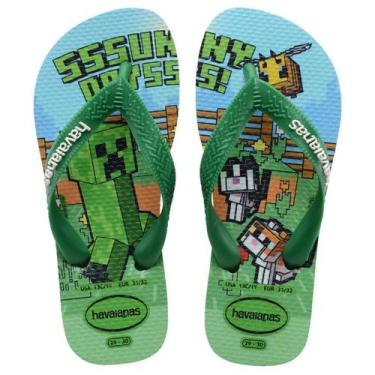 Imagem de Chinelo de Dedo Infantil Menino Minecraft Havaianas Kids, Verde patria