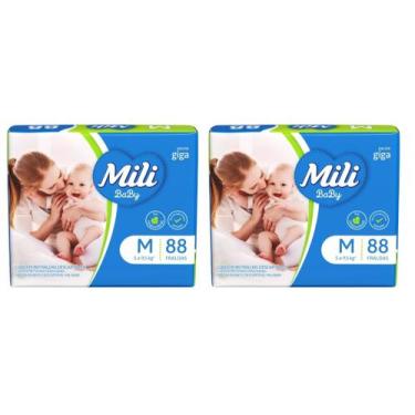 Imagem de Fralda mili giga baby m88 - kit 2 unidades