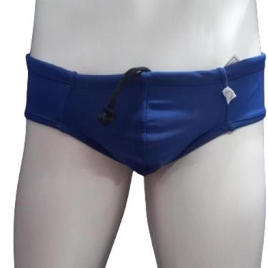 Imagem de Sunga slip cintura baixa cavada azul - Shoptem7 