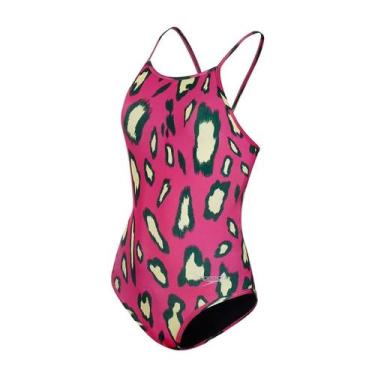 Imagem de Maiô de Natação Adulto Leopard Speedo, Rosa, P