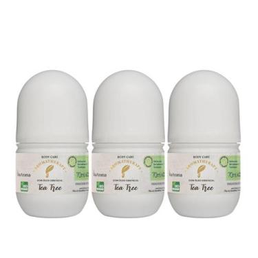 Imagem de Kit 3 Desodorante Roll-on Tea Tree Aromatherapy Via Aroma - 70ml