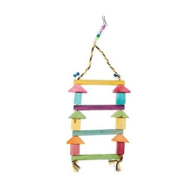 Imagem de Brinquedo Papagaio Escada Colorida 36cm - The Pets Brasil