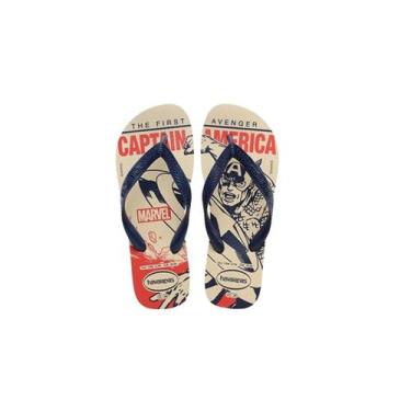 Imagem de Chinelo Masculino Marvel Capitão América Havaianas 020842, Azul, 40