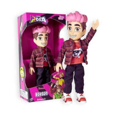 Imagem de Boneco Articulado Robson Youtuber Dos Rosa 25cm Baby Brink