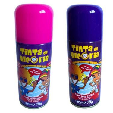 Imagem de Kit 2 Tinta Spray De Cabelo Festa Carnaval Infantil Fantasia - Linha d