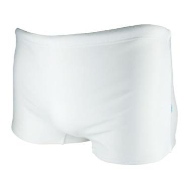 Imagem de Sunga Boxer Lisa Branca Pé na Água HL004, M