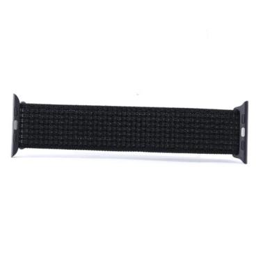Imagem de Pulseira Nylon Compatível com Apple Watch 38 40 42 44mm - MV, Preto Ny