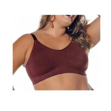 Imagem de Sutiã Reforço Ultraleve Plus DeMillus 061156 Veste 48 a 52, Vinho, UN