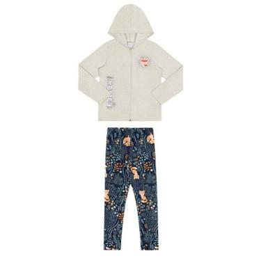Imagem de Conjunto Moletom Infantil Menina Alakazoo 1 ao 3 Ref. 19126, Cinza, 2