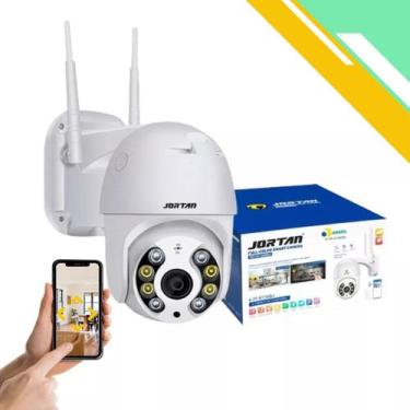 Imagem de Câmera Externa Ip Prova D'água Infravermelho Wifi Hd 1080 Cor Branco e